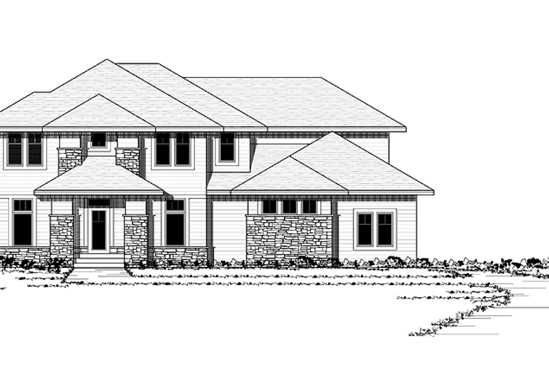 Dream House Plan - Prairie Exterior - Front Elevation Plan #51-621