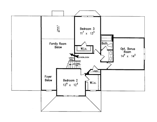 Home Plan - Country Floor Plan - Upper Floor Plan #927-817