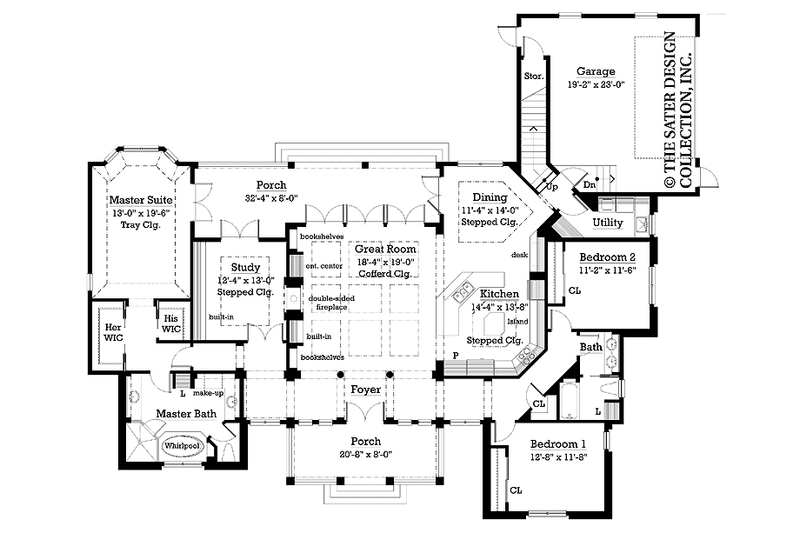 Dream House Plan - Floor Plan - Main Floor for Country House Plan #930-246 - 3 bed, 2 bath