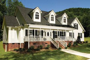 Exterior - Front Elevation 5 for Ranch House Plan #929-244 - 3 bed, 2 bath