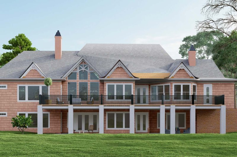 House Plan Design - Exterior - Rear Elevation for Craftsman House Plan #54-539 - 4 bed, 3.5 bath