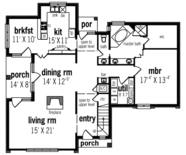 Traditional Floor Plan - Main Floor Plan #45-314