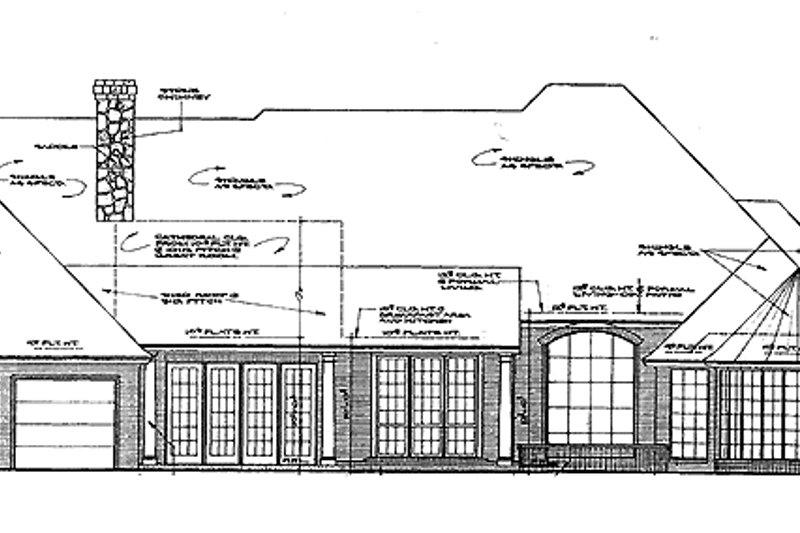 House Plan Design - Exterior - Rear Elevation for Country House Plan #310-1168 - 4 bed, 3.5 bath
