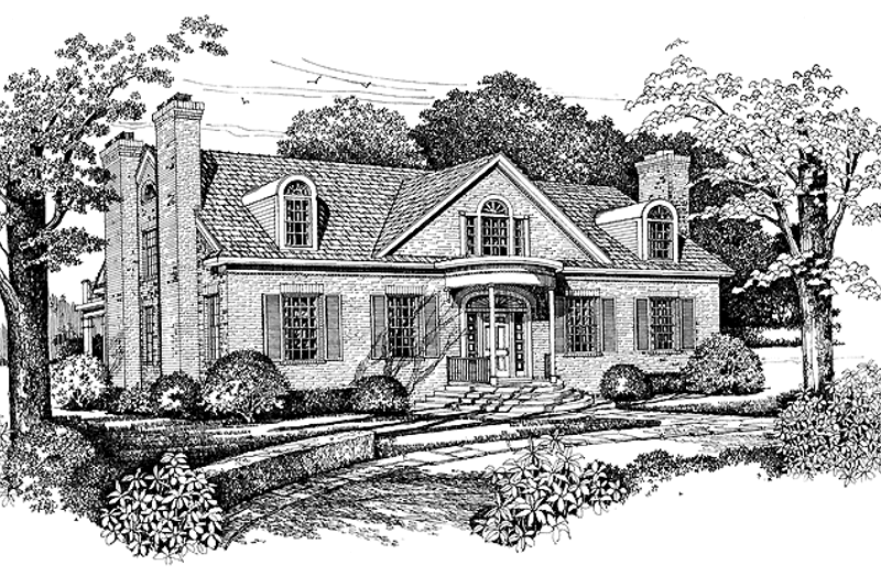 House Blueprint - Classical Exterior - Front Elevation Plan #72-979