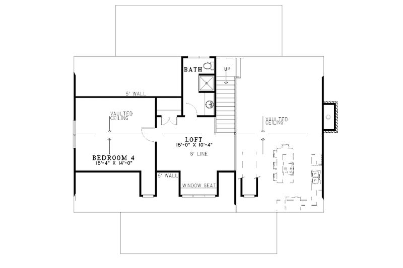House Blueprint - Floor Plan - Upper Floor for Country House Plan #17-3177 - 4 bed, 4 bath