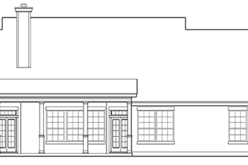 Home Plan - Exterior - Rear Elevation for Country House Plan #472-151 - 4 bed, 3 bath