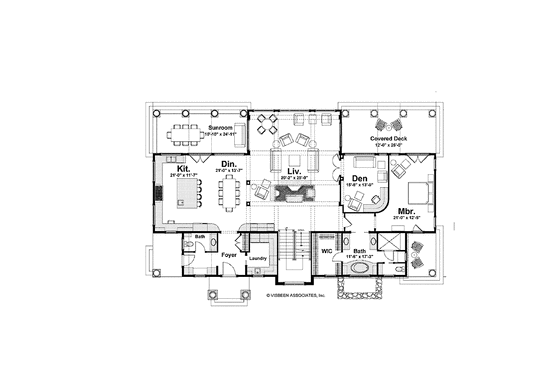 Floor Plan - Main Floor for Craftsman House Plan #928-176 - 5 bed, 4.5 bath