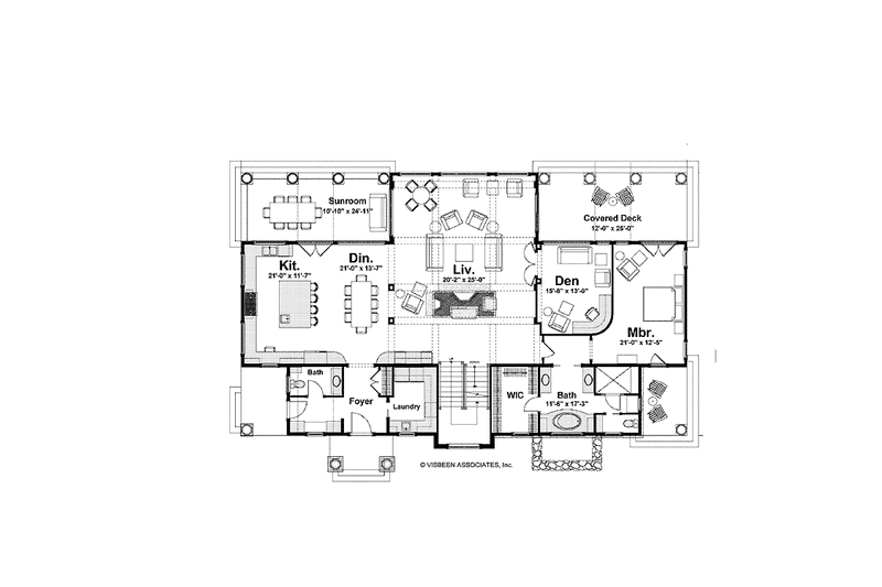 Home Plan - Floor Plan - Main Floor for Craftsman House Plan #928-176 - 5 bed, 4.5 bath
