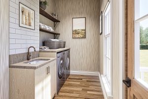 Interior - Laundry for Traditional House Plan #54-629 - 3 bed, 2 bath