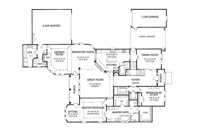 Dream House Plan - Floor Plan - Main Floor for Country House Plan #952-192 - 5 bed, 4.5 bath