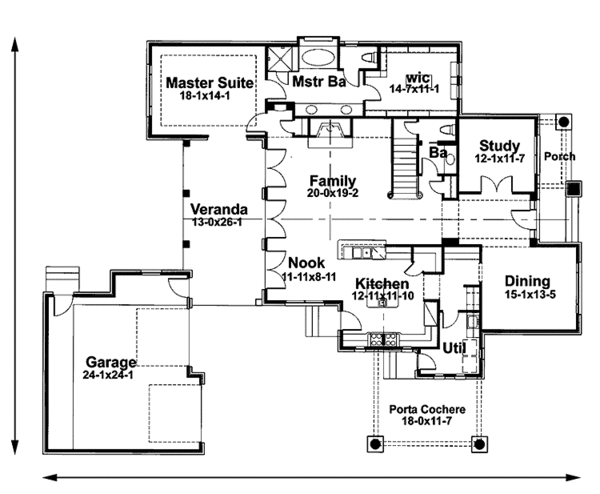 House Plan Design - Country Floor Plan - Main Floor Plan #120-221