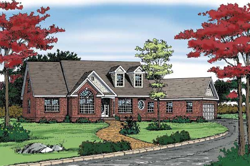 Home Plan - Exterior - Front Elevation 3 for Ranch House Plan #314-219 - 4 bed, 2.5 bath