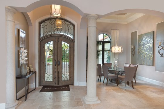 Interior - Entry for Mediterranean House Plan #930-447 - 3 bed, 3.5 bath