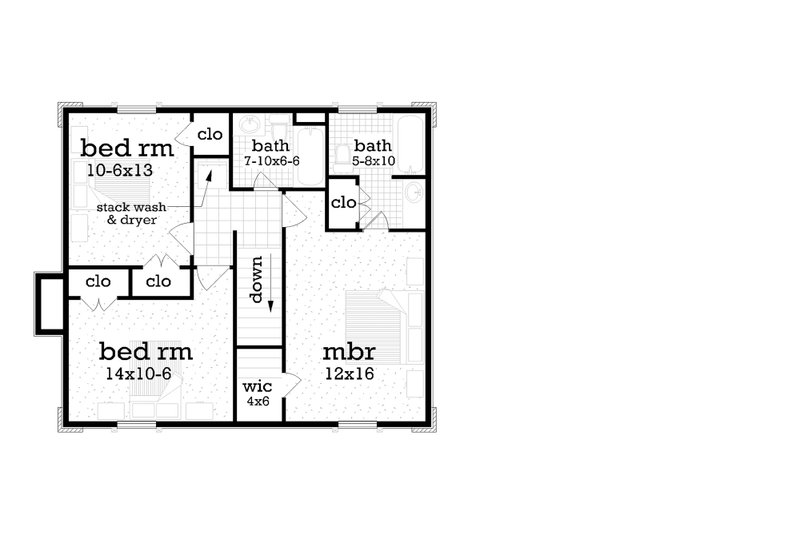 Dream House Plan - Floor Plan - Upper Floor for Traditional House Plan #45-577 - 3 bed, 2.5 bath