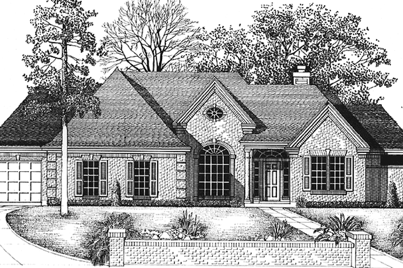 Architectural House Design - Country Exterior - Front Elevation Plan #974-57