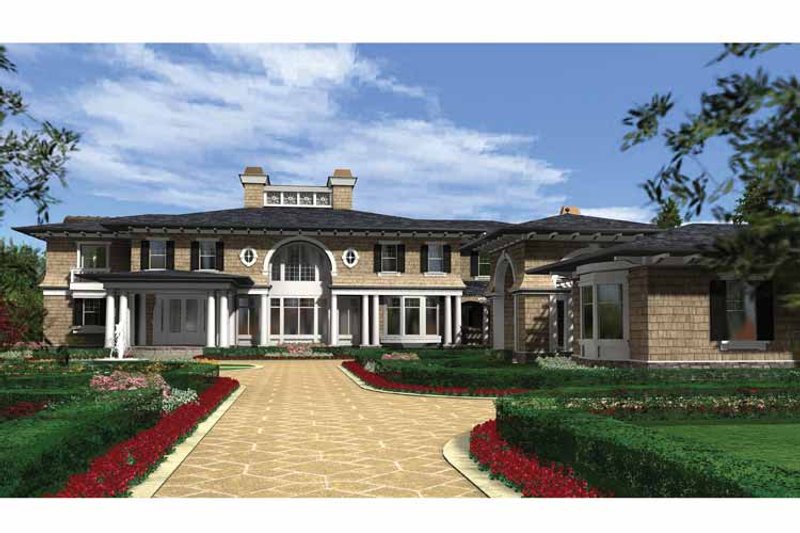 Architectural House Design - Exterior - Front Elevation 3 for Prairie House Plan #132-354 - 4 bed, 6 bath
