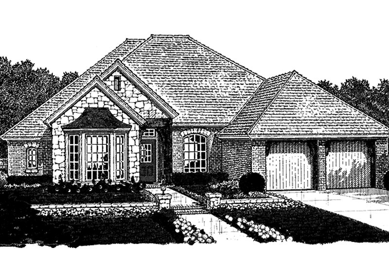 House Design - Ranch Exterior - Front Elevation Plan #310-1020