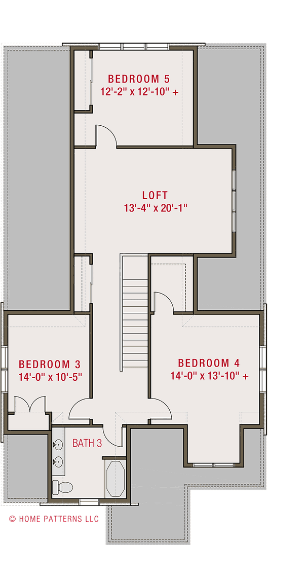 Architectural House Design - Tudor Floor Plan - Upper Floor Plan #461-101