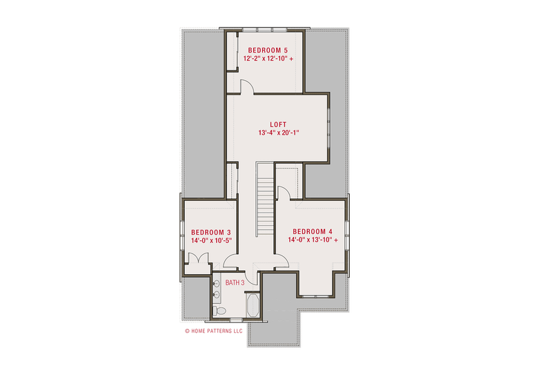 Dream House Plan - Floor Plan - Upper Floor for Tudor House Plan #461-101 - 5 bed, 3 bath