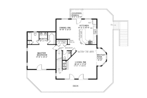 Floor Plan - Main Floor for Country House Plan #17-3348 - 3 bed, 2.5 bath