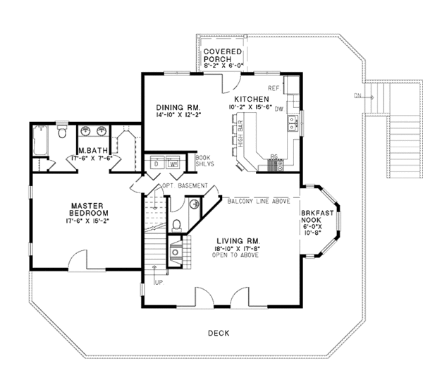 House Design - Country Floor Plan - Main Floor Plan #17-3348