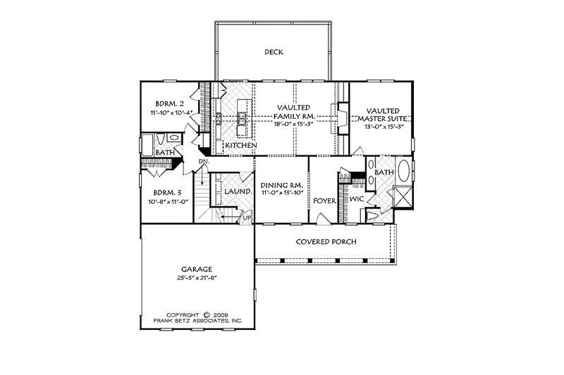 Home Plan - Floor Plan - Main Floor for Colonial House Plan #927-943 - 3 bed, 2 bath