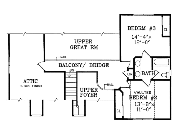 House Plan Design - Victorian Floor Plan - Upper Floor Plan #314-194