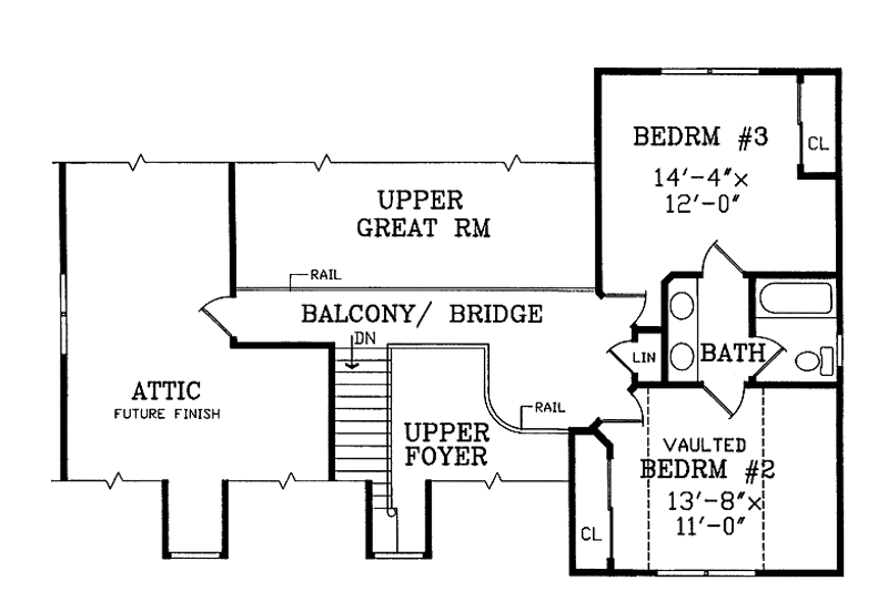 Home Plan - Floor Plan - Upper Floor for Victorian House Plan #314-194 - 3 bed, 2.5 bath