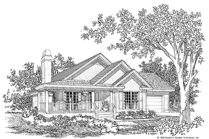 Country Exterior - Front Elevation Plan #929-390
