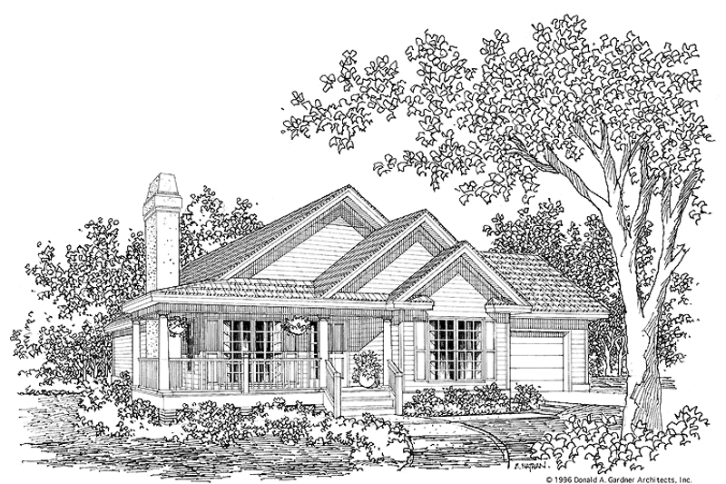 Architectural House Design - Country Exterior - Front Elevation Plan #929-390