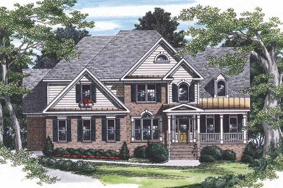 Exterior - Front Elevation 3 for Traditional House Plan #927-170 - 4 bed, 4.5 bath