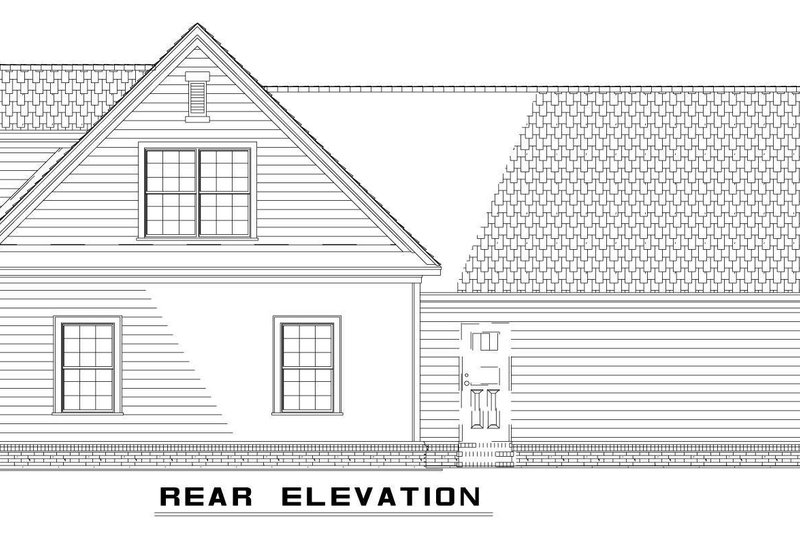Home Plan - Exterior - Rear Elevation for Farmhouse House Plan #17-2294 - 3 bed, 2 bath