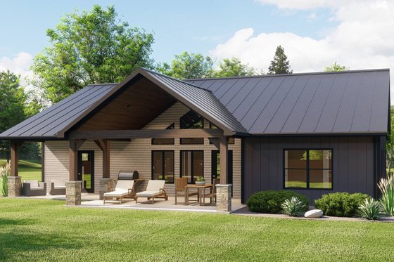 Exterior - Rear Elevation for Country House Plan #1064-268 - 2 bed, 2 bath