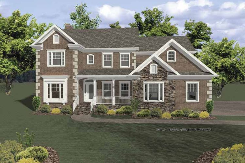 Architectural House Design - Traditional Exterior - Front Elevation Plan #56-669