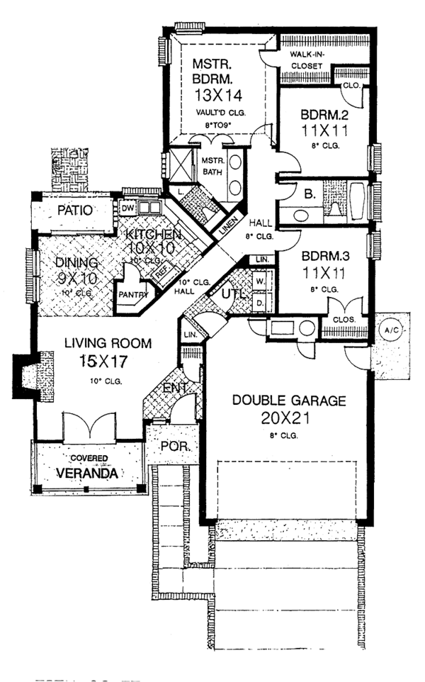 Home Plan - Craftsman Floor Plan - Main Floor Plan #310-1179