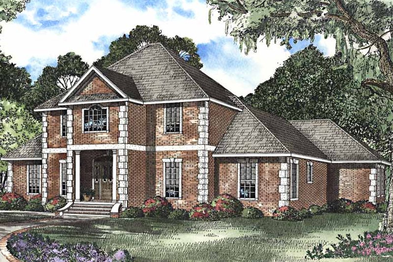 House Design - Exterior - Front Elevation 3 for Colonial House Plan #17-3208 - 4 bed, 3.5 bath