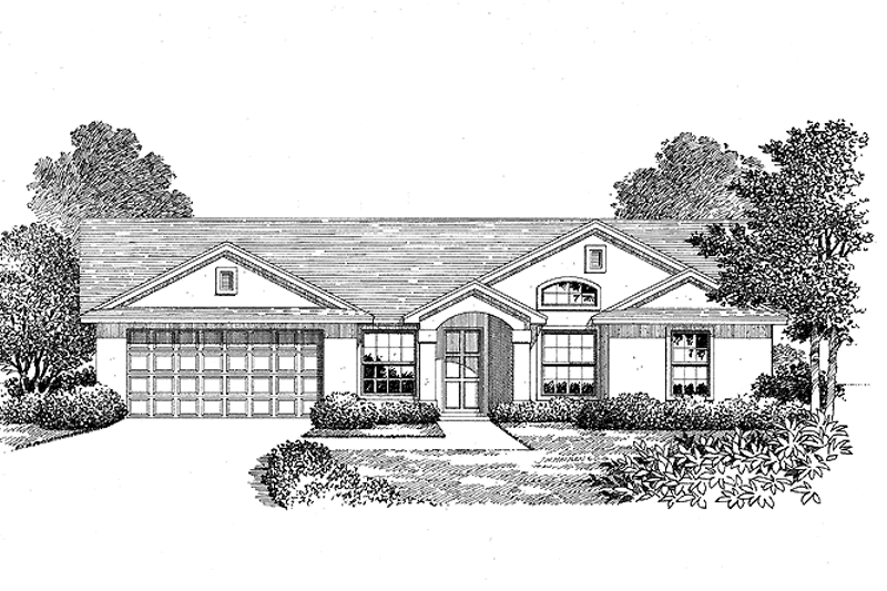 House Plan Design - Ranch Exterior - Front Elevation Plan #999-47