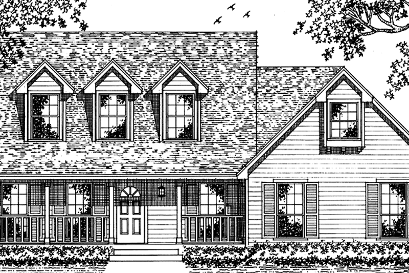 Dream House Plan - Country Exterior - Front Elevation Plan #42-651