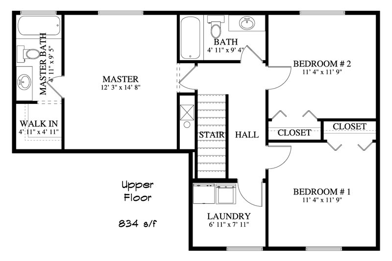 Dream House Plan - Floor Plan - Upper Floor for Traditional House Plan #1060-303 - 3 bed, 2.5 bath