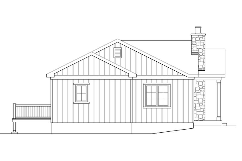 House Plan Design - Exterior - Other Elevation 1 for Cottage House Plan #22-637 - 2 bed, 2 bath