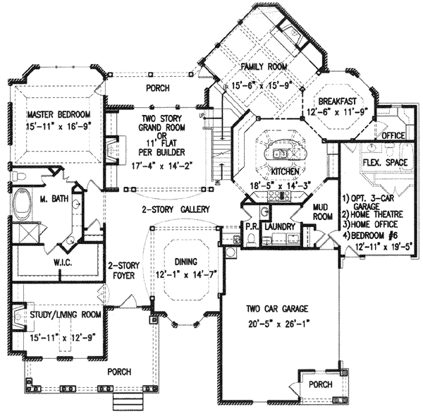 House Design - European Floor Plan - Main Floor Plan #54-142
