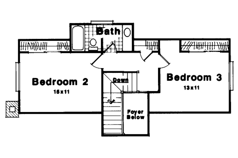Dream House Plan - Floor Plan - Upper Floor for Country House Plan #41-132 - 3 bed, 2.5 bath