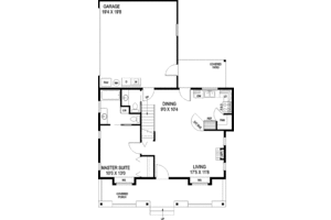 Floor Plan - Main Floor for Country House Plan #60-718 - 3 bed, 2 bath