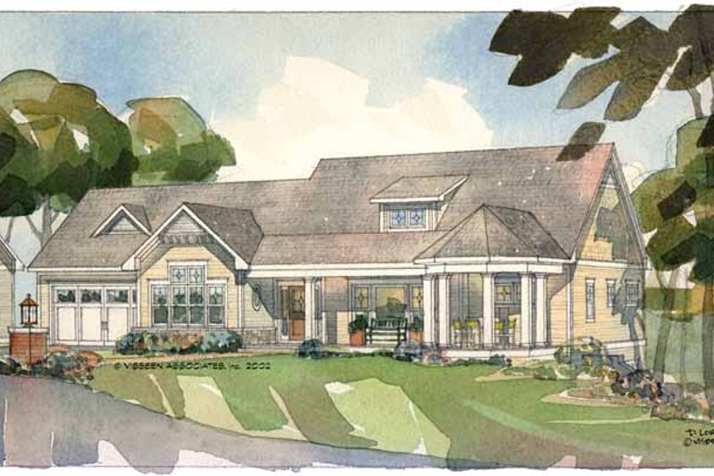 Architectural House Design - Craftsman Exterior - Front Elevation Plan #928-84