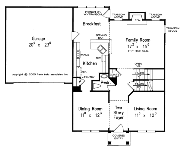 Architectural House Design - Classical Floor Plan - Main Floor Plan #927-614
