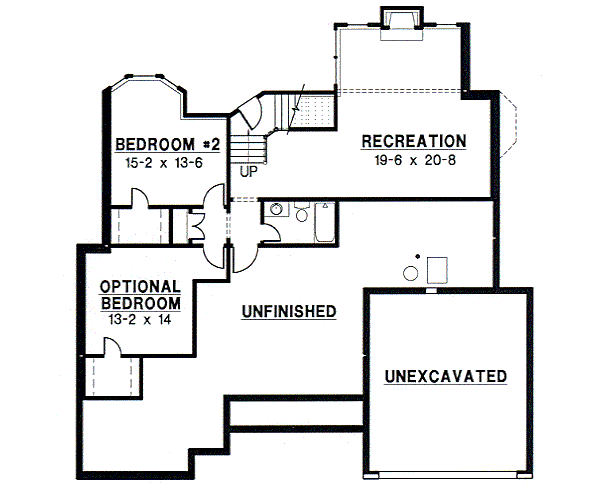 Traditional Floor Plan - Lower Floor Plan #67-248