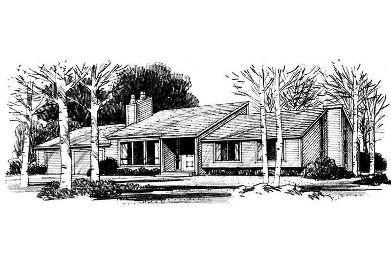 Dream House Plan - Exterior - Front Elevation 3 for Contemporary House Plan #320-767 - 3 bed, 2 bath