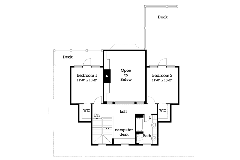 Home Plan - Floor Plan - Upper Floor for Country House Plan #930-223 - 3 bed, 2.5 bath