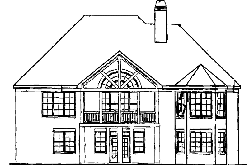 Home Plan - Exterior - Rear Elevation 1 for Country House Plan #927-440 - 4 bed, 3.5 bath