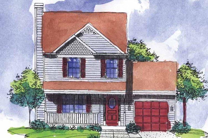 House Blueprint - Victorian Exterior - Front Elevation Plan #320-908